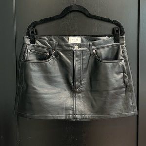 Black Agolde Leather Skirt